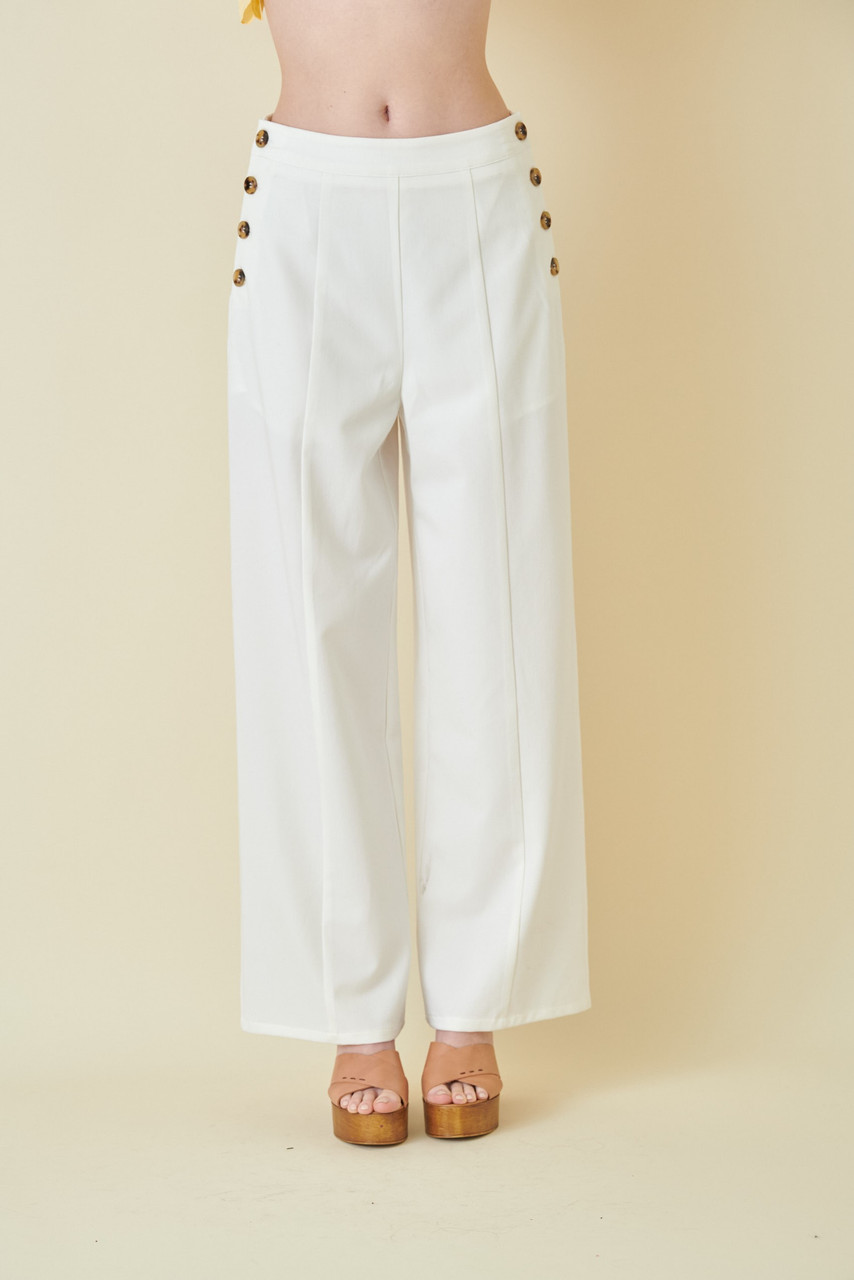 Side button pant